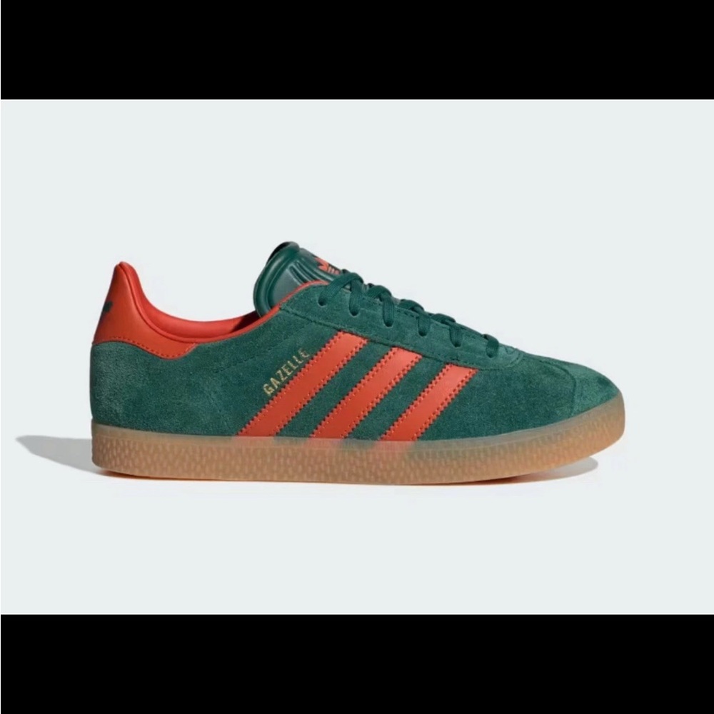 Adidas Gazelle Teal and Orange Sneakers 7 -7.5 women runs more like 7.5 and 8 - Picture 2 of 8